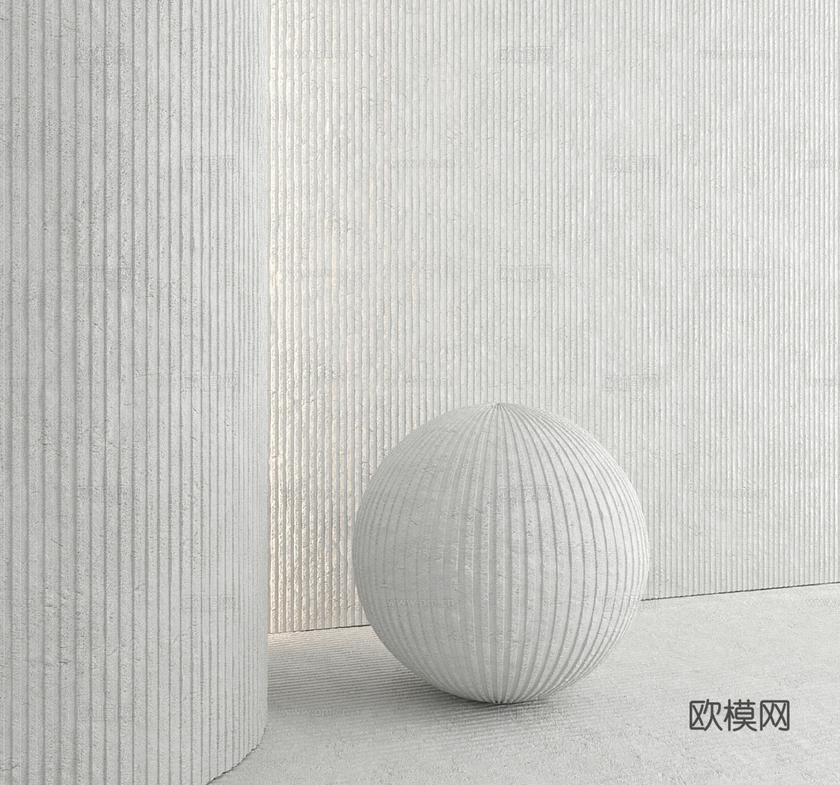 肌理纹 肌理漆 机刨石墙面3d模型