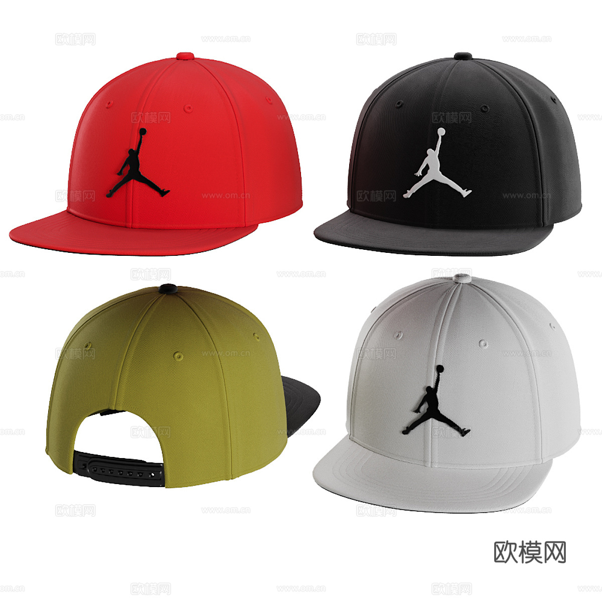 Jordan 棒球帽3d模型