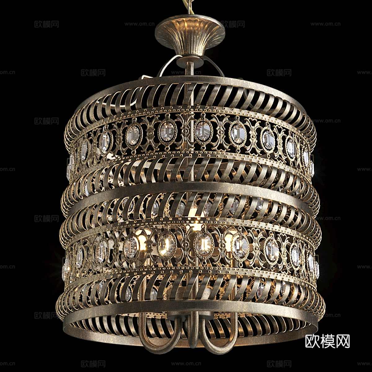 金属吊灯 复古吊灯 古典吊灯 风格吊灯 工业吊灯 东南亚吊灯3d模型