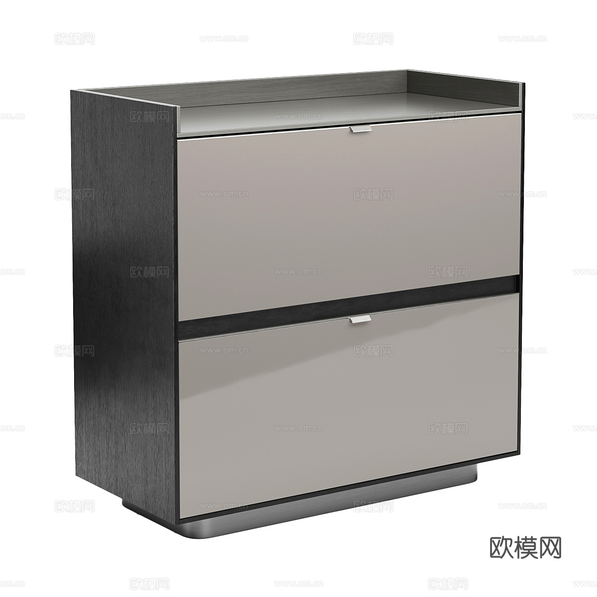 方形床头柜 简约床头柜 极简床头柜 抽屉式 矮柜 收纳柜 装3d模型