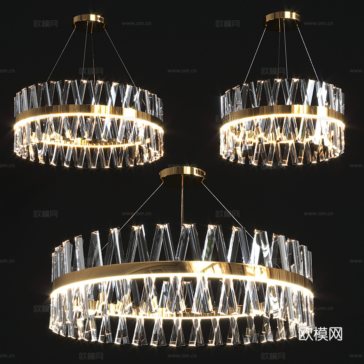 吊灯组合 玻璃吊灯 水晶吊灯 餐厅吊灯 吧台吊灯 客厅吊灯3d模型