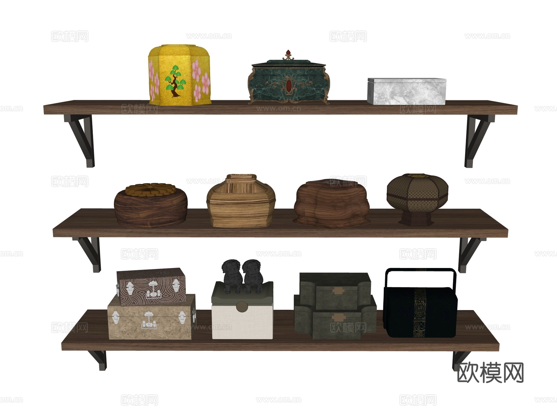 装饰摆件 陈设饰品 盒子 礼盒su模型