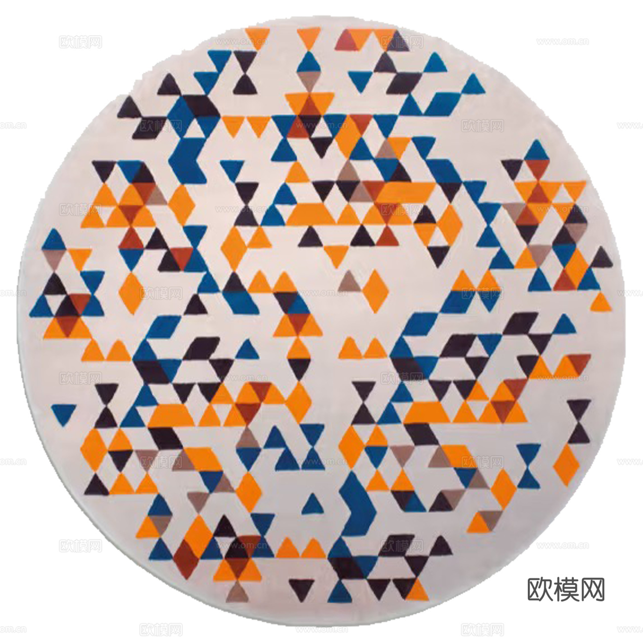 现代风圆形地毯