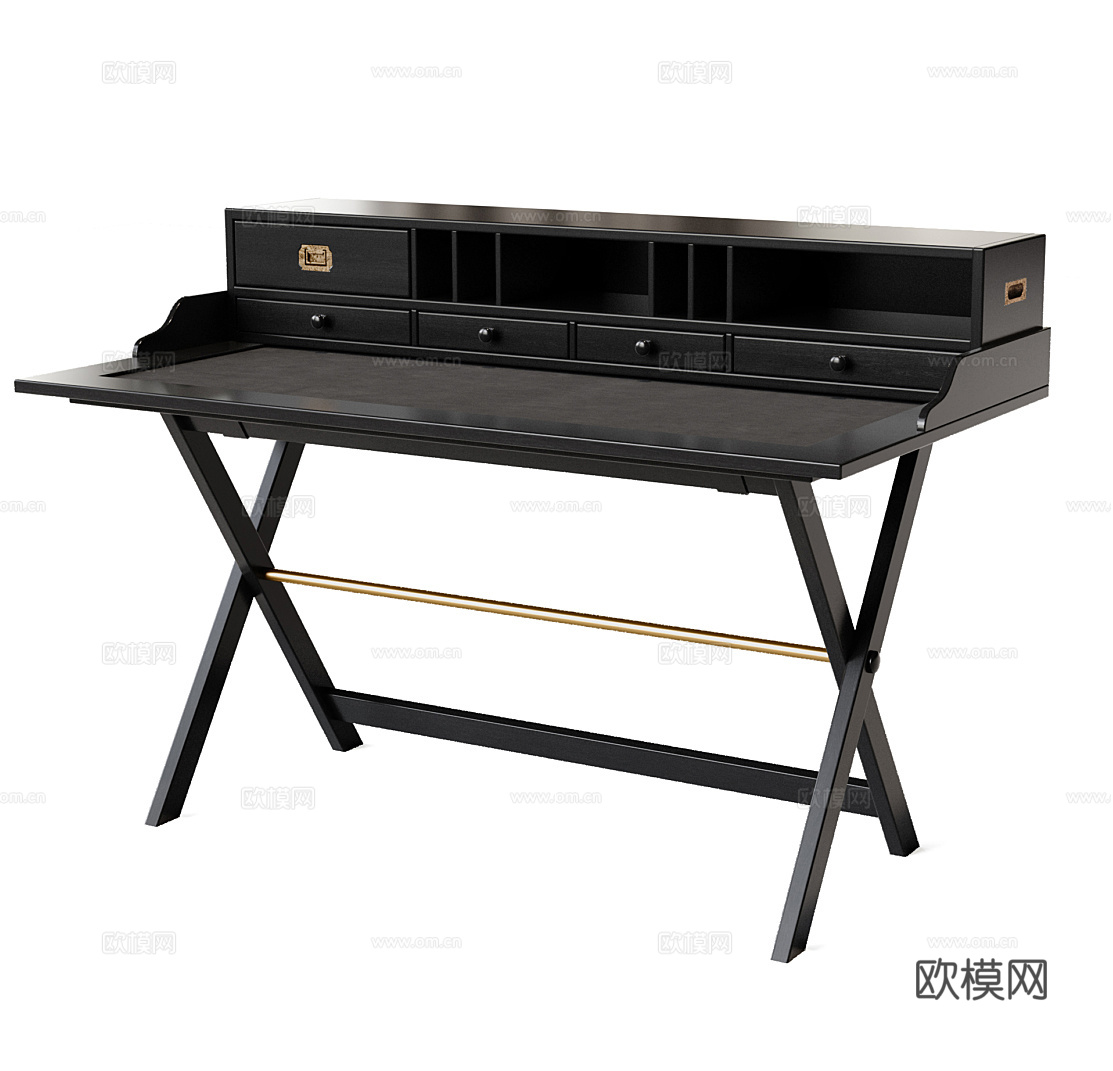 复古梳妆台 古典梳妆台 工作台 实木梳妆台 造型梳妆台 卧室3d模型