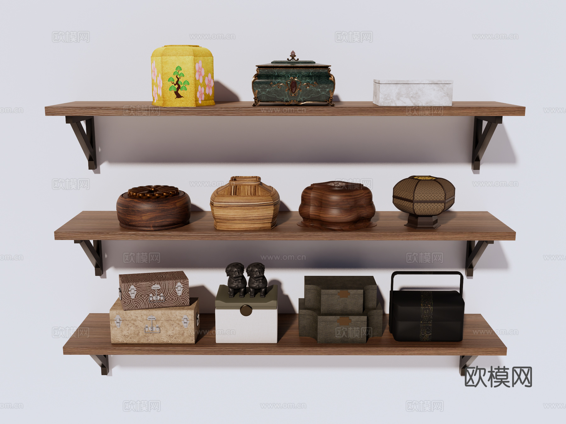 装饰摆件 陈设饰品 盒子 礼盒su模型