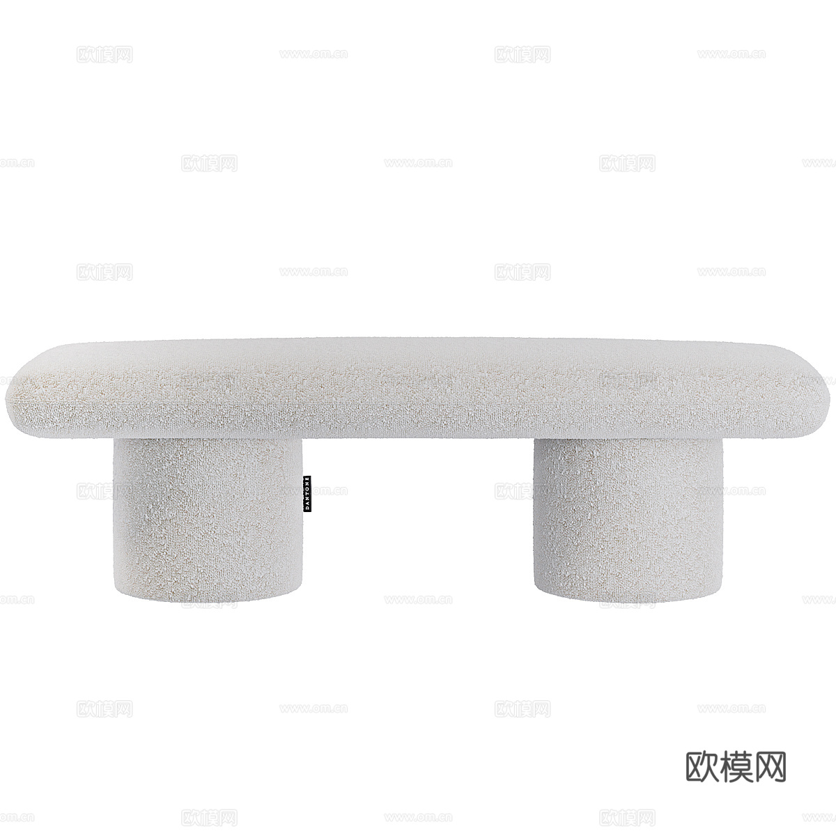 现代极简布艺长凳3d模型