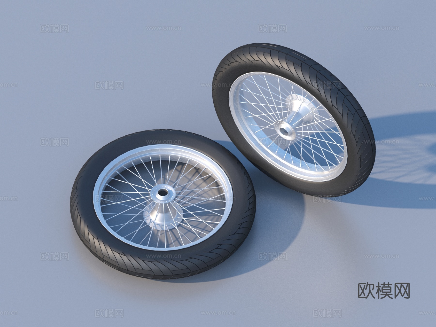 轮毂 摩托车轮 轮胎3d模型