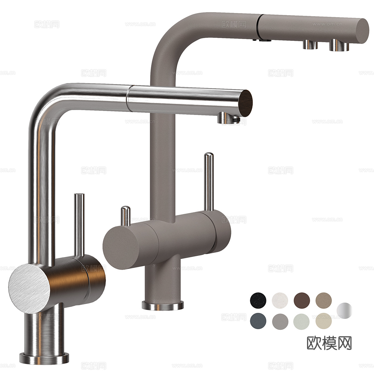 现代意式厨房水龙头3d模型