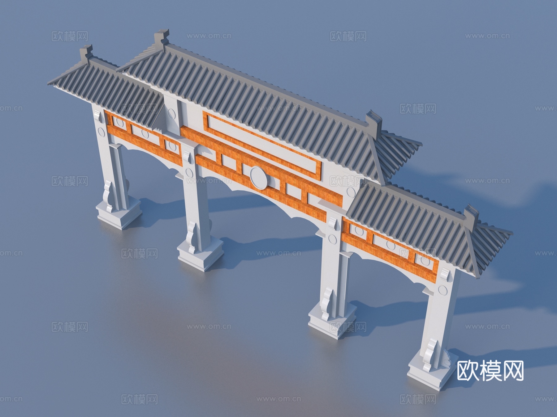 牌坊 古代牌坊 大门 入口3d模型