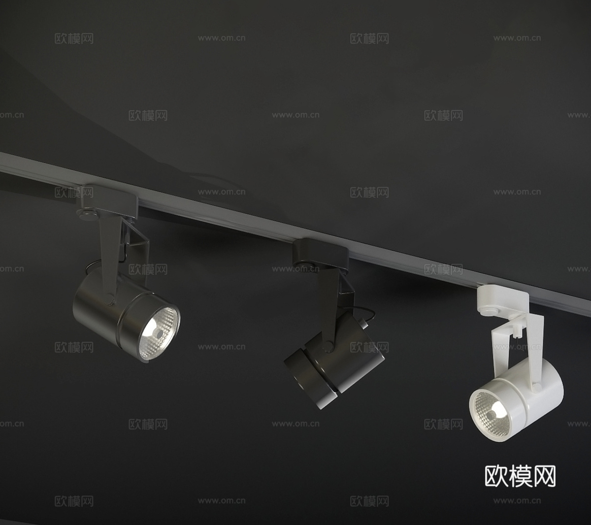 SLV 轨道射灯 明装筒灯 明装射灯3d模型