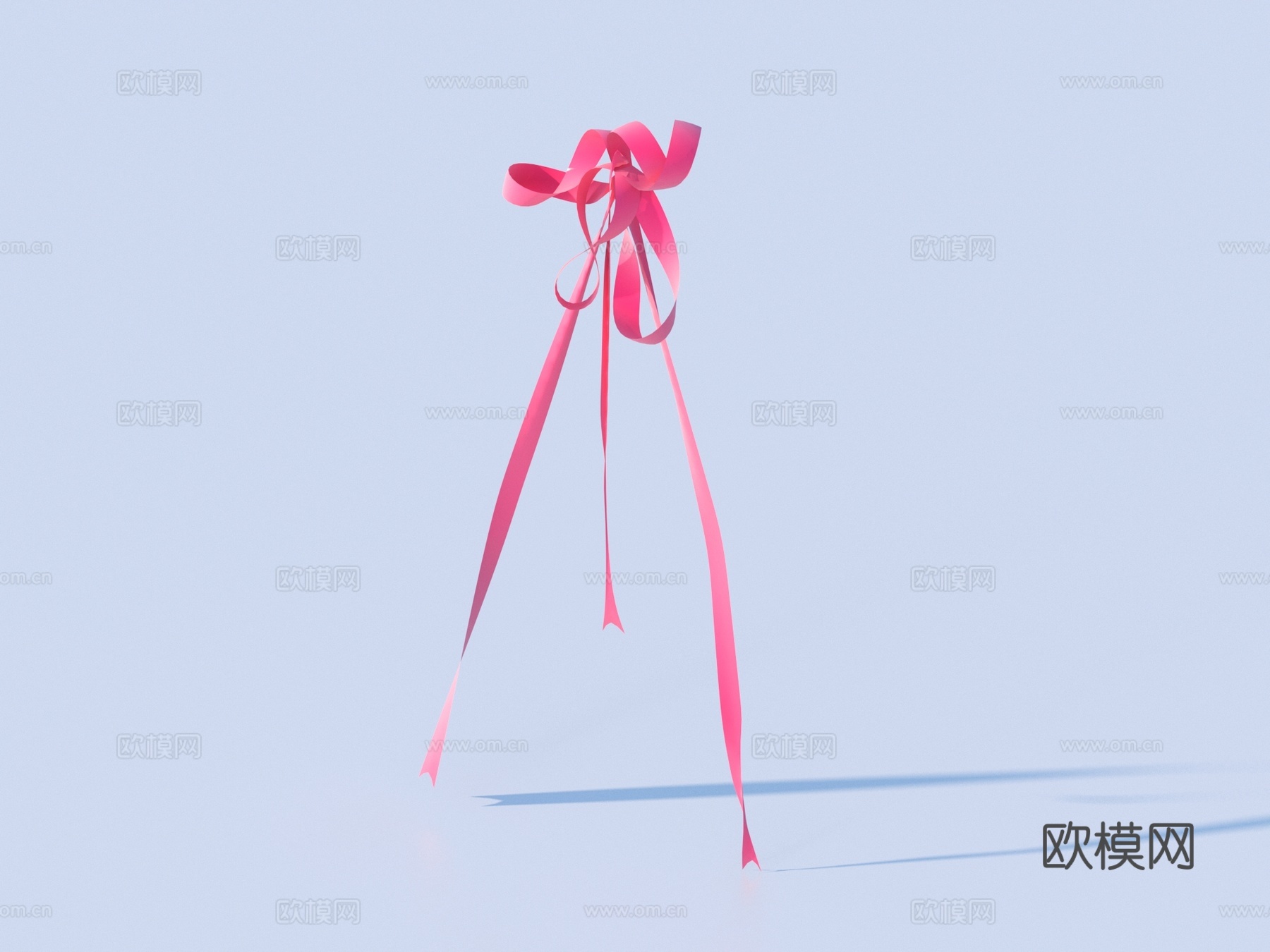 彩带 丝带 蝴蝶结 蝴蝶花 花朵造型3d模型