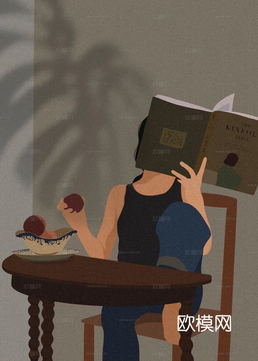现代中古挂画艺术挂画插画