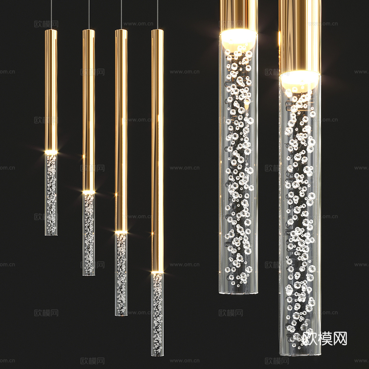 玻璃吊灯 水晶吊灯 造型吊灯 床头吊灯 吧台吊灯 餐厅吊灯3d模型