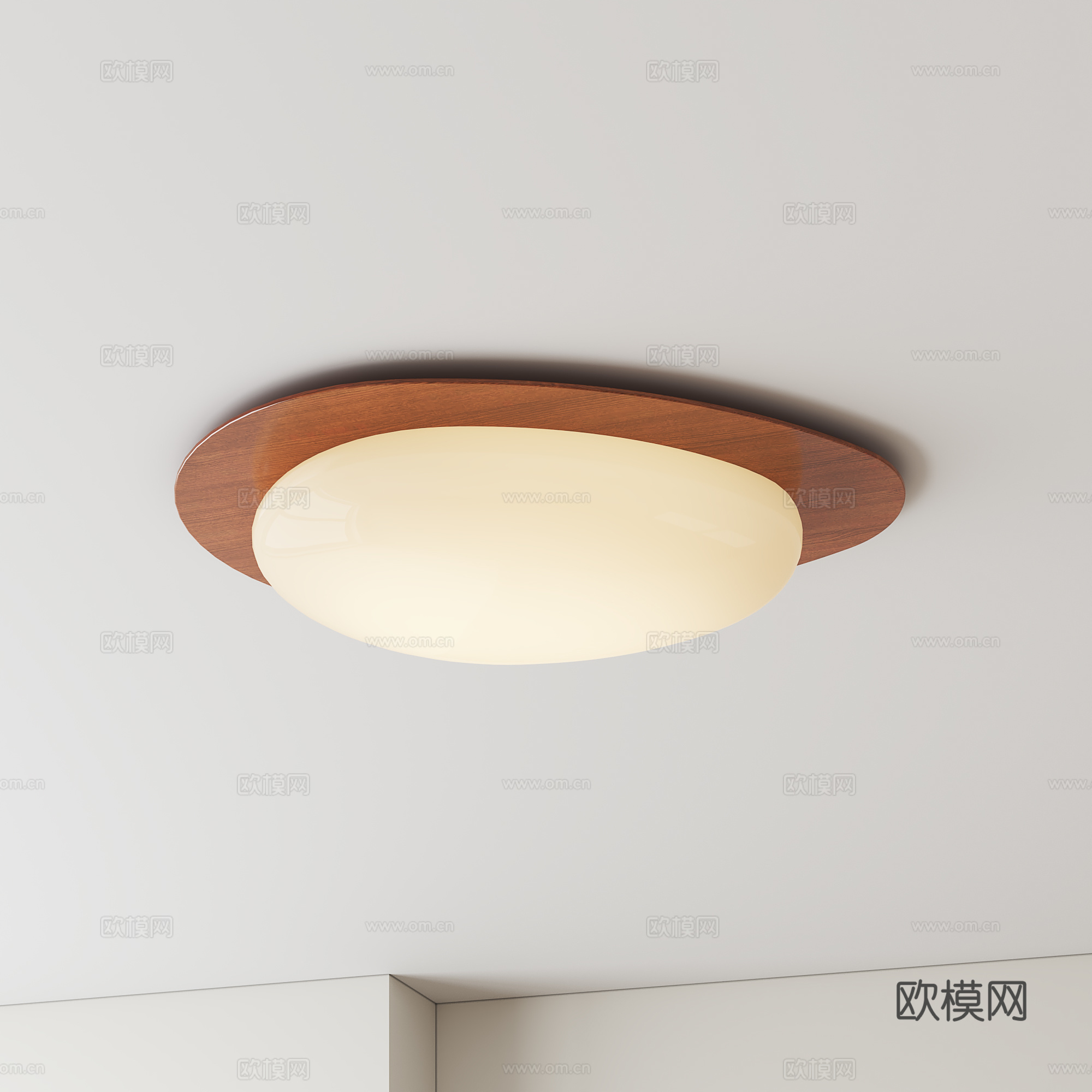 现代中古吸顶灯su模型