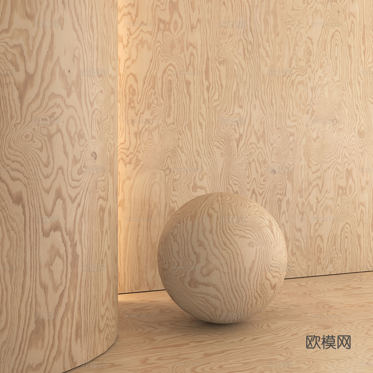 木纹 木饰面3d模型