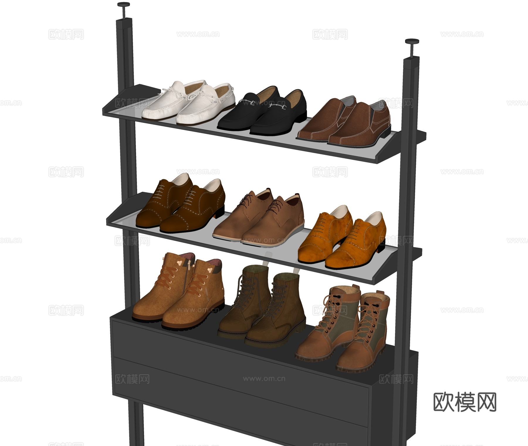 现代书籍摆件su模型
