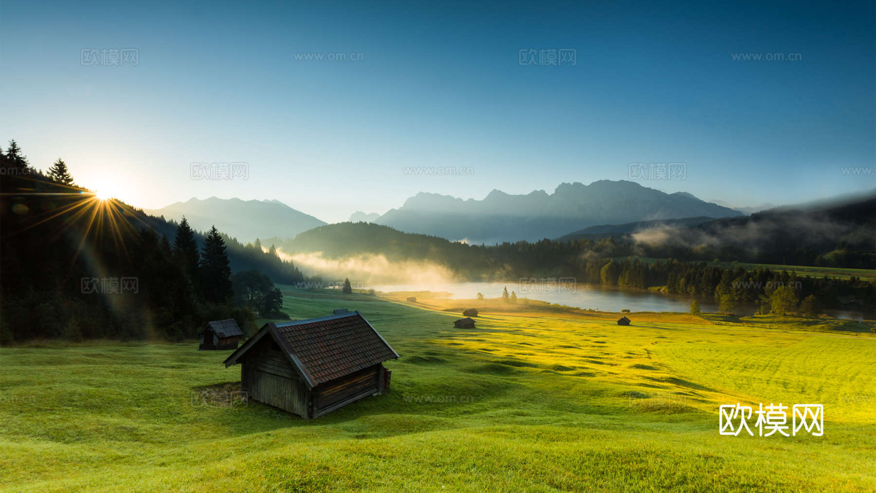 阿尔卑斯山自然风景