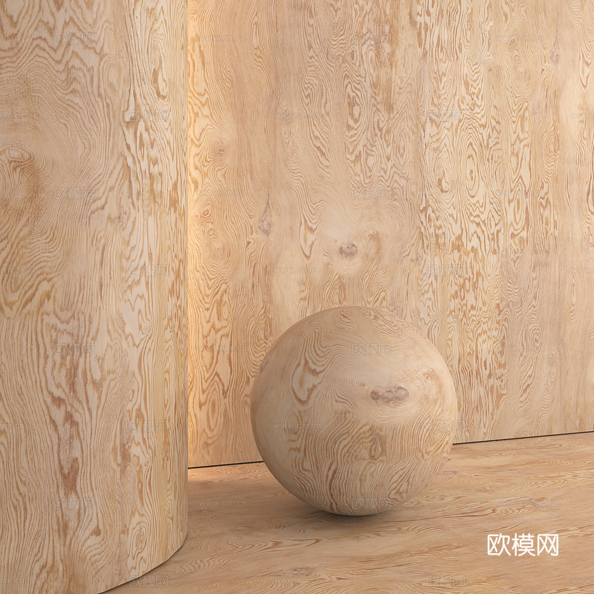 木纹 木饰面3d模型