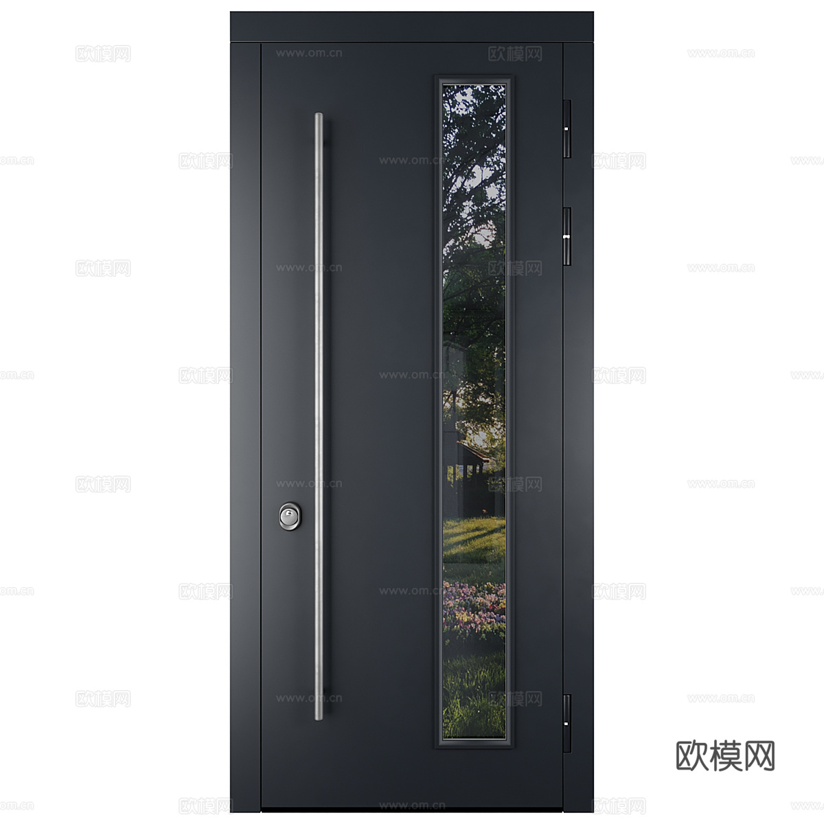 现代意式防盗门 入户门3d模型