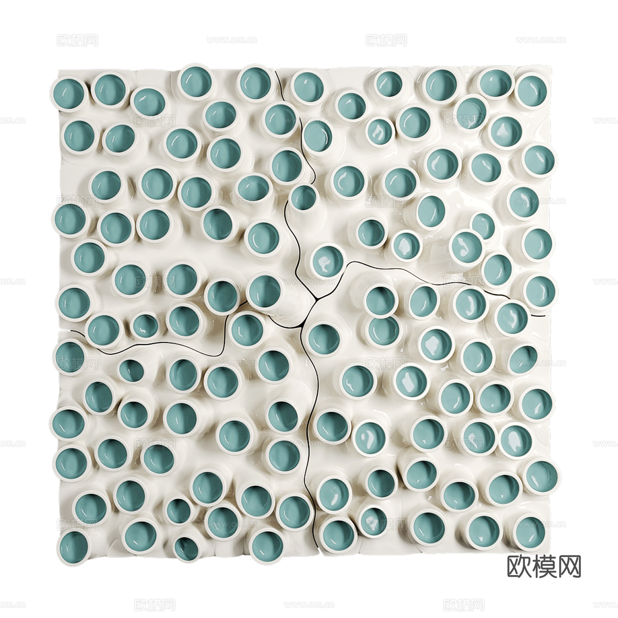 现代墙饰挂件su模型
