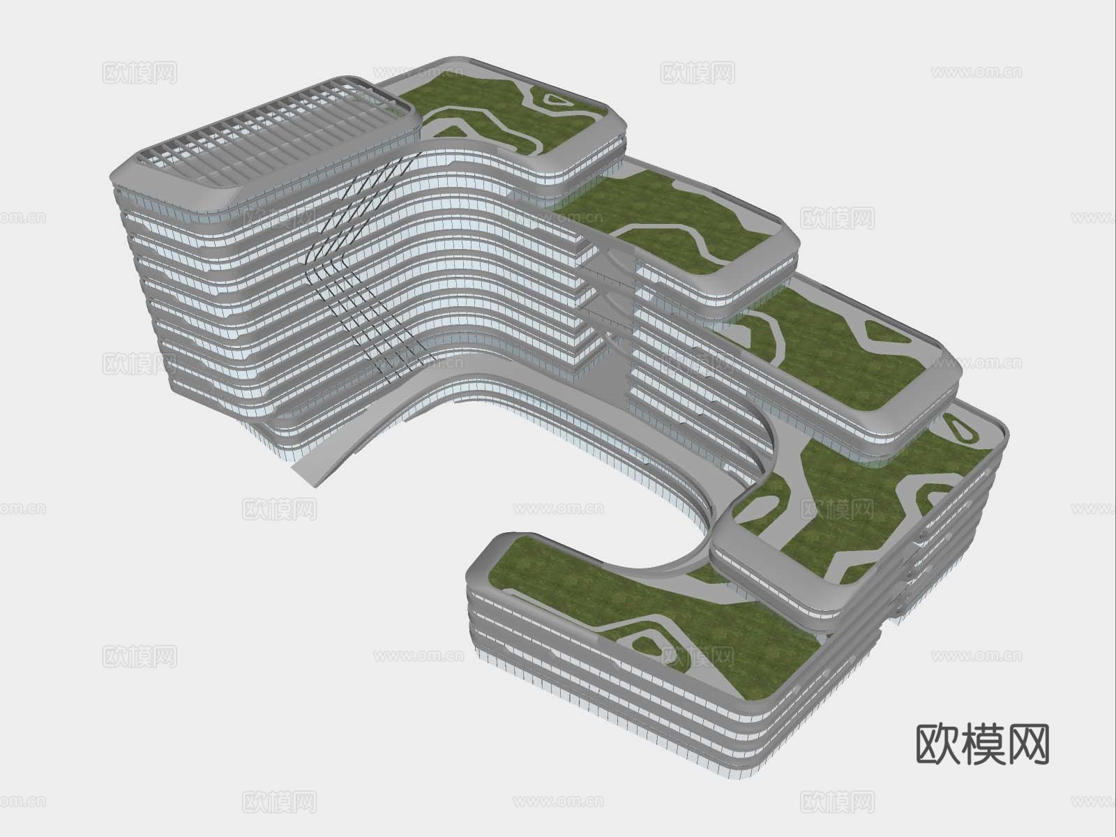 现代建筑公建 异形公建su模型
