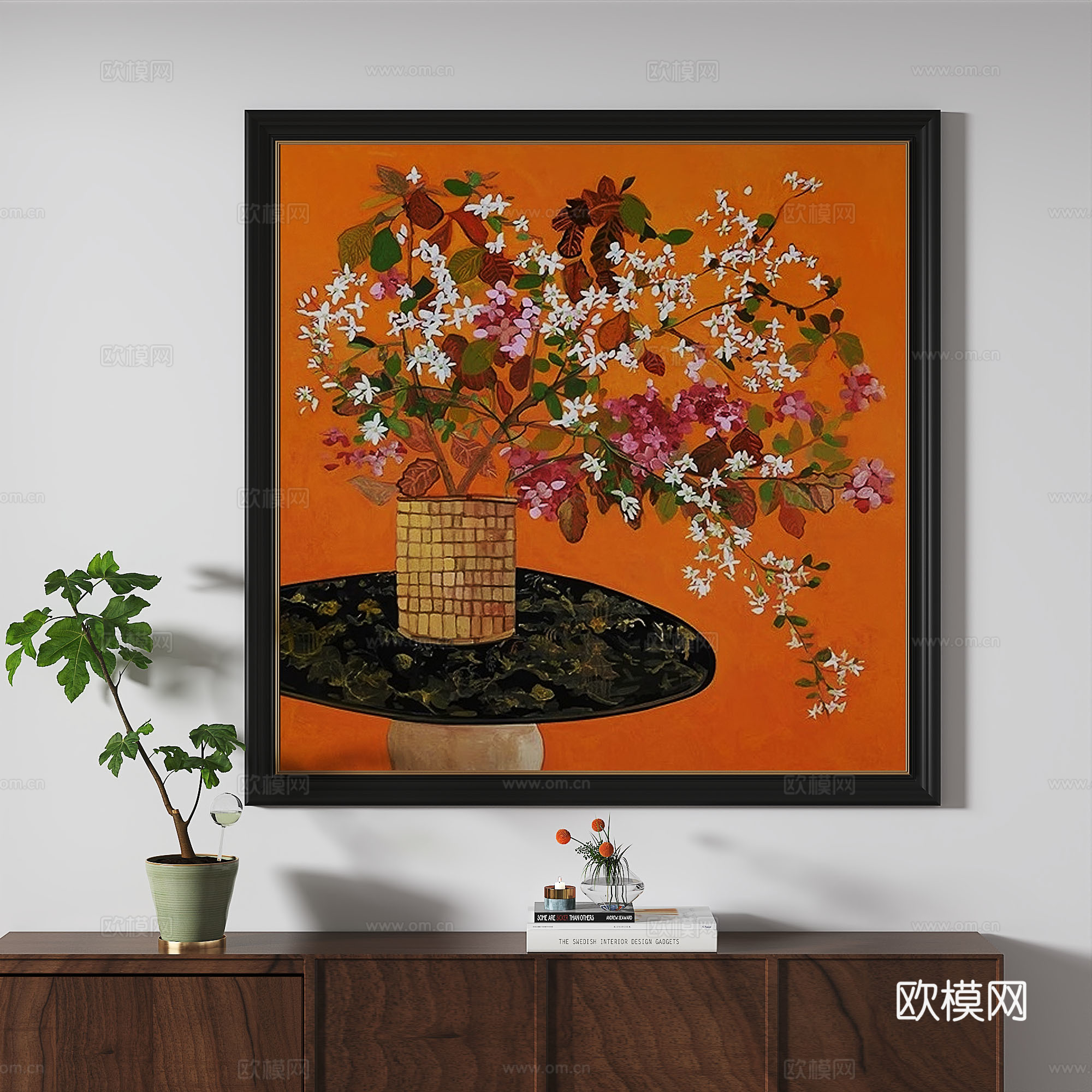 现代，简约，中古，复古，轻奢，装饰画3d模型