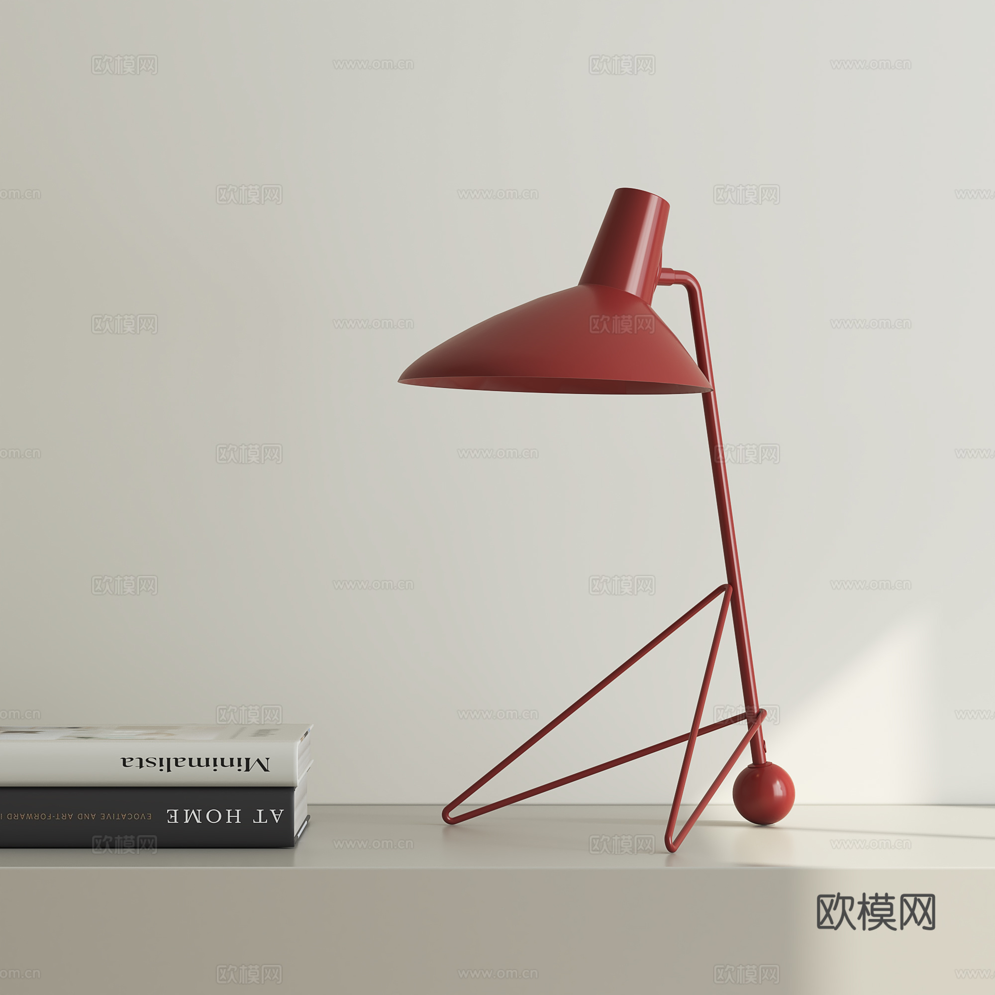 北欧铁艺台灯3d模型