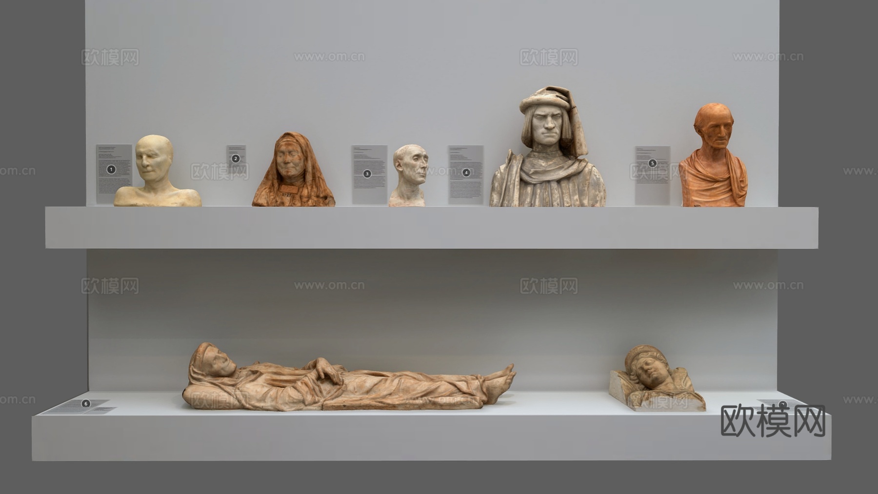 现代欧式展台 艺术品展台 欧式古董展台 欧式文物展示 艺术雕su模型