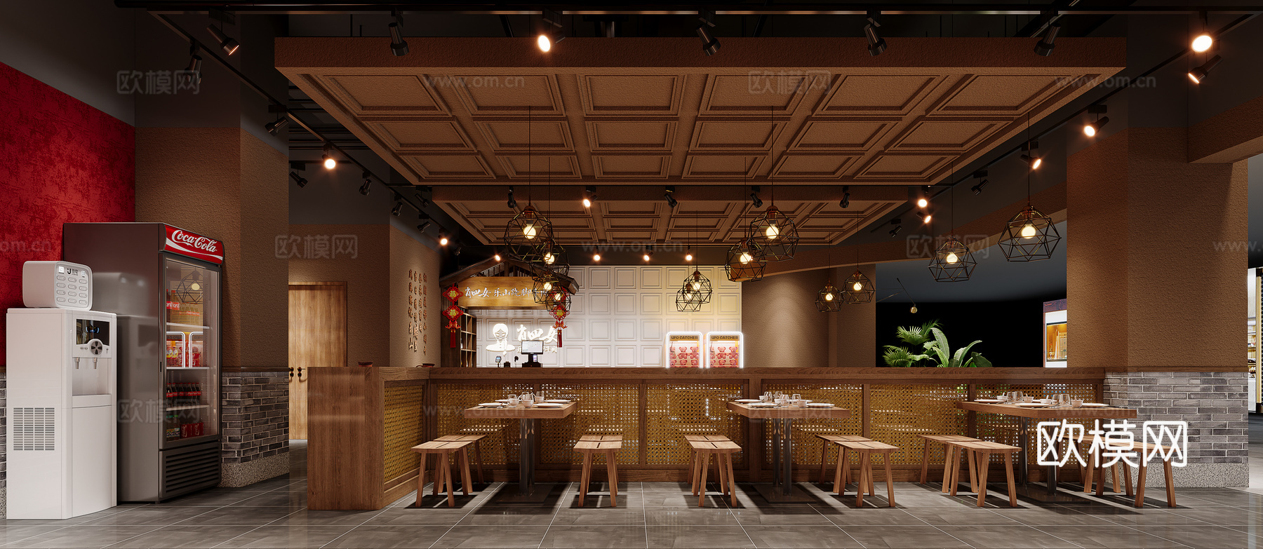 新中式餐饮3d模型
