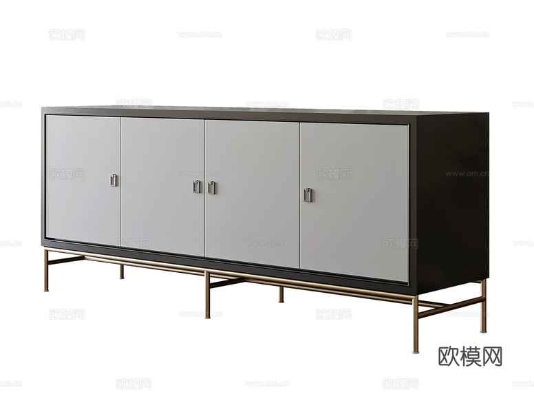 现代边柜3d模型下载