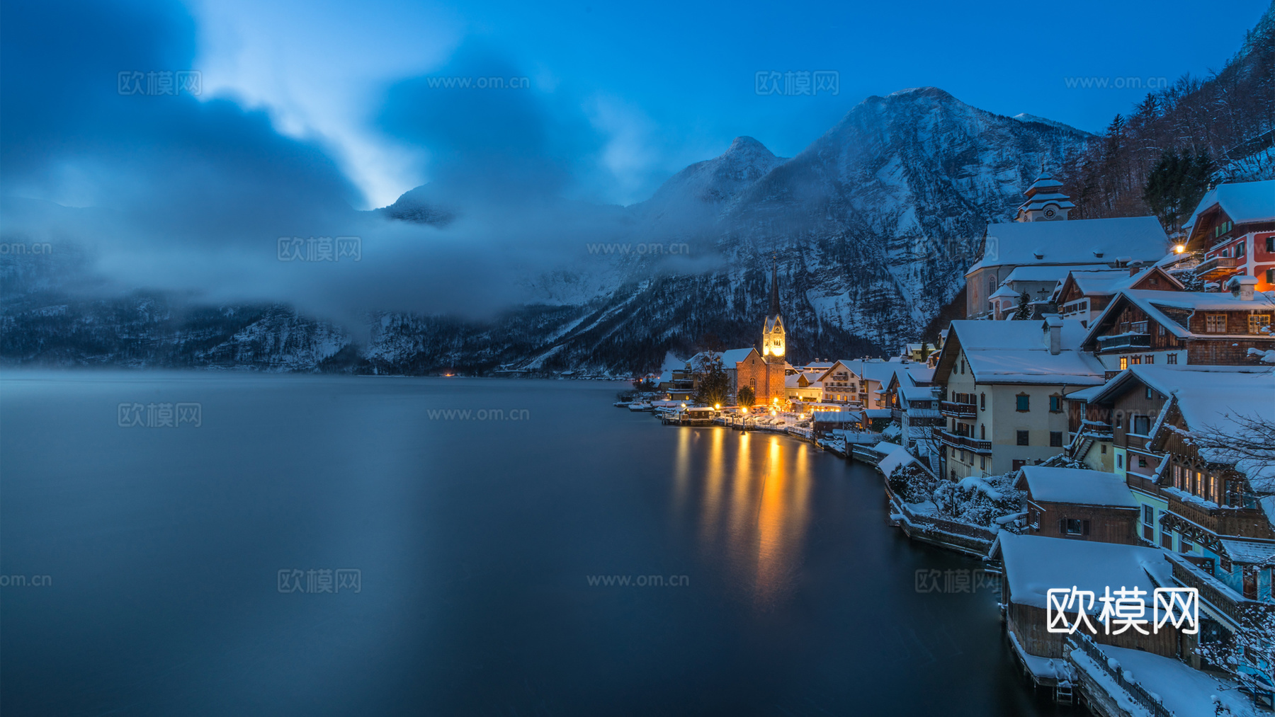 湖冬天风景