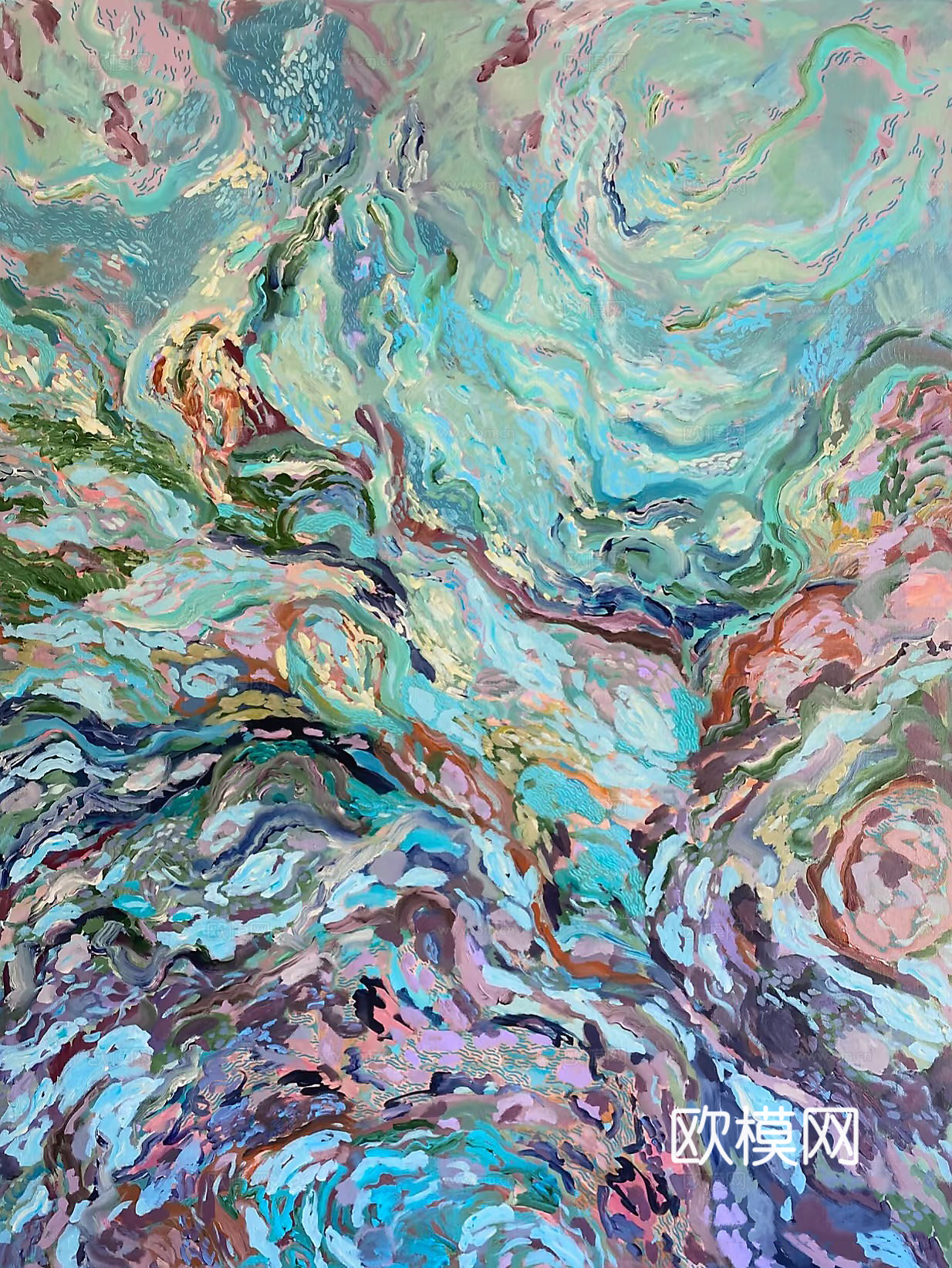 彩色抽象装饰画