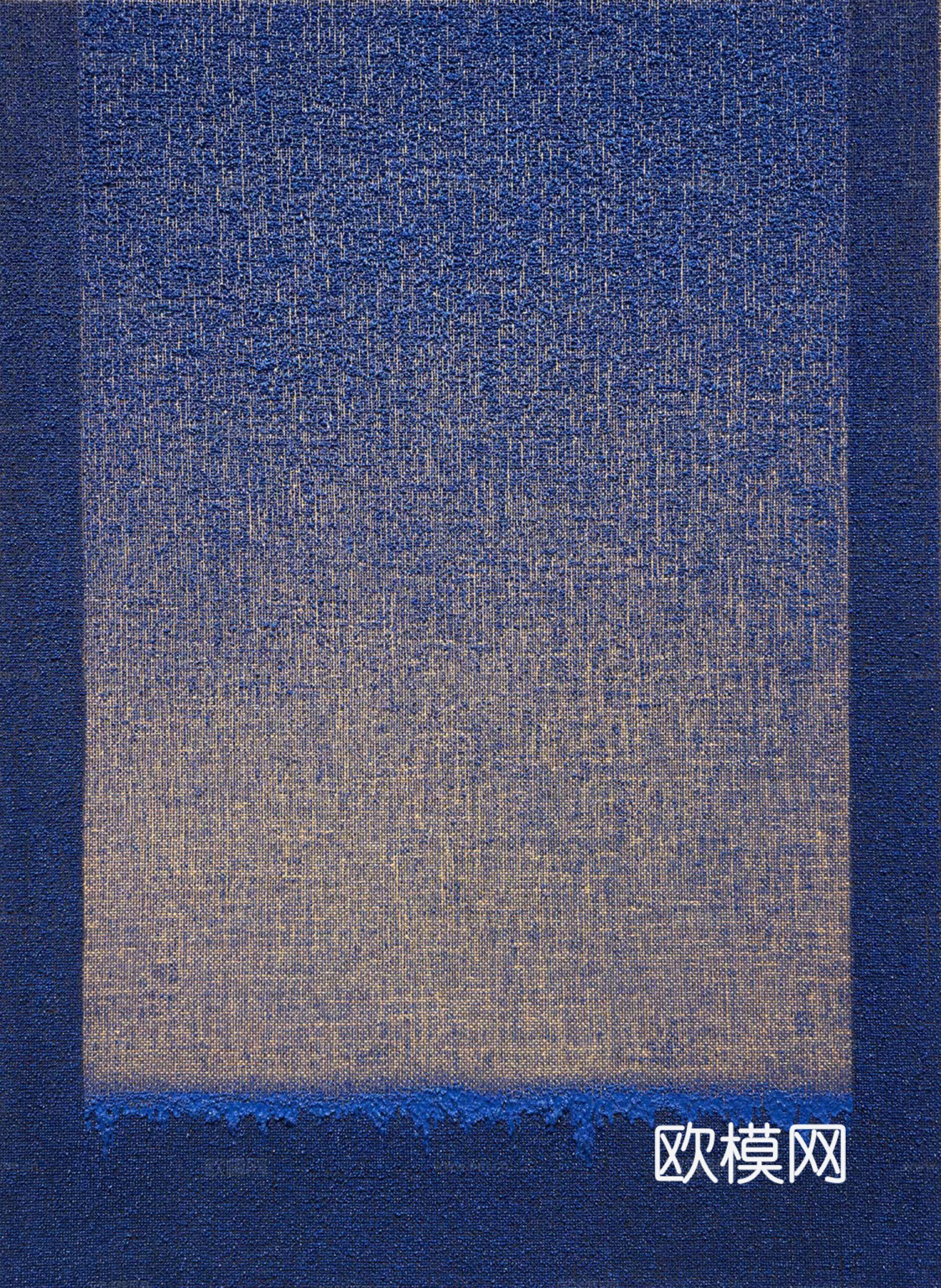 蓝色抽象肌理挂画