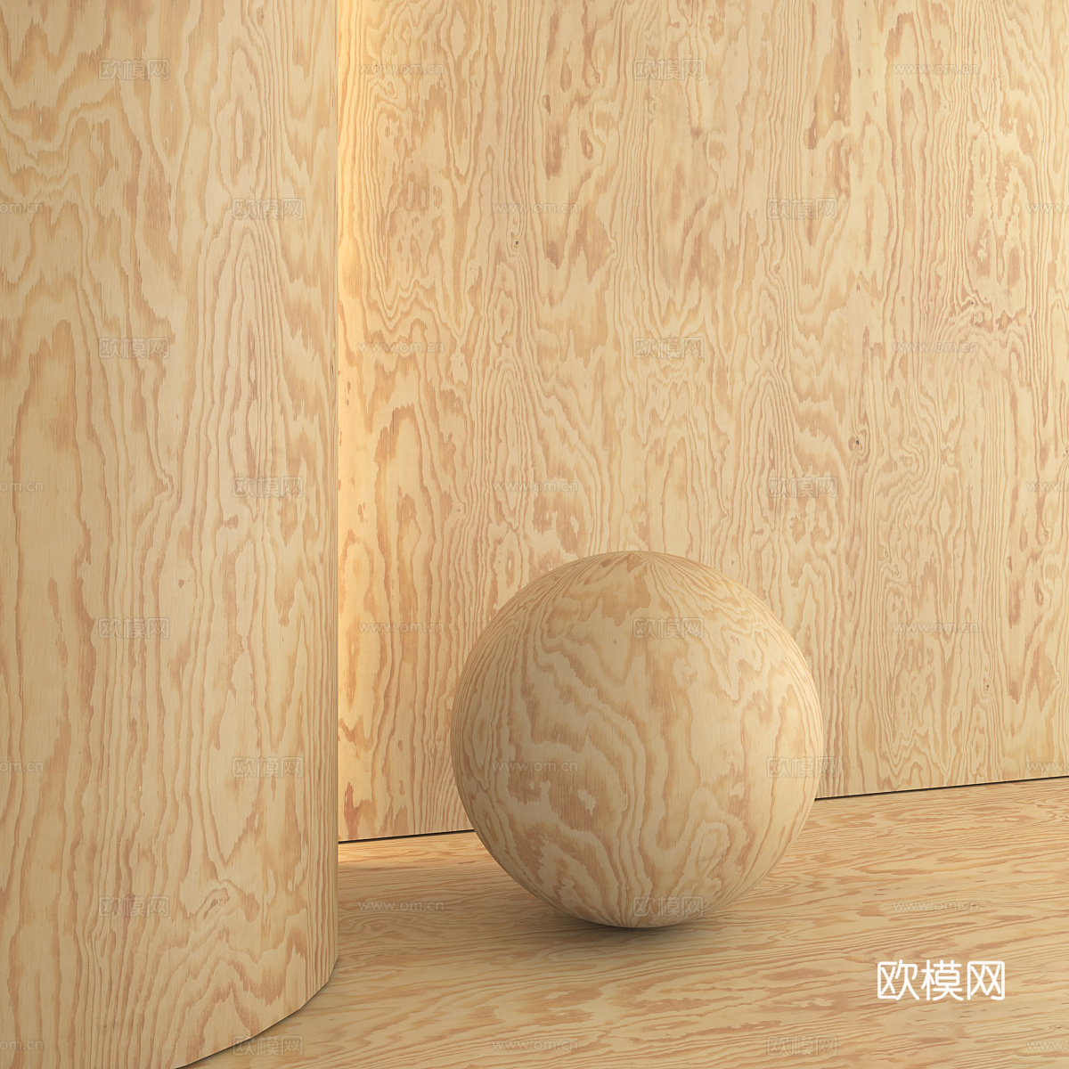 木纹 木饰面3d模型