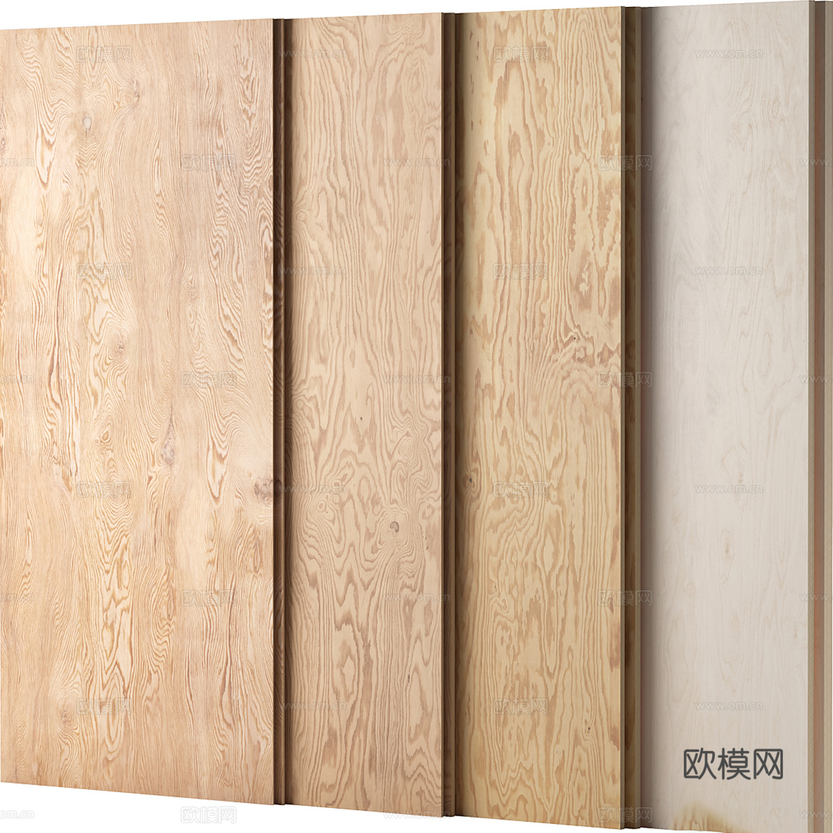 木纹 木饰面3d模型