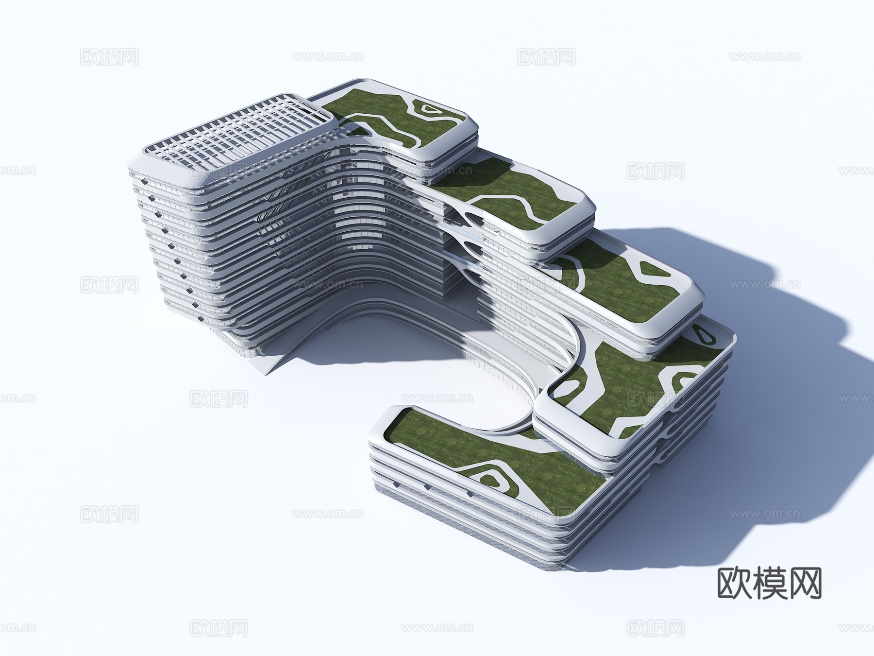 现代建筑公建 异形公建3d模型