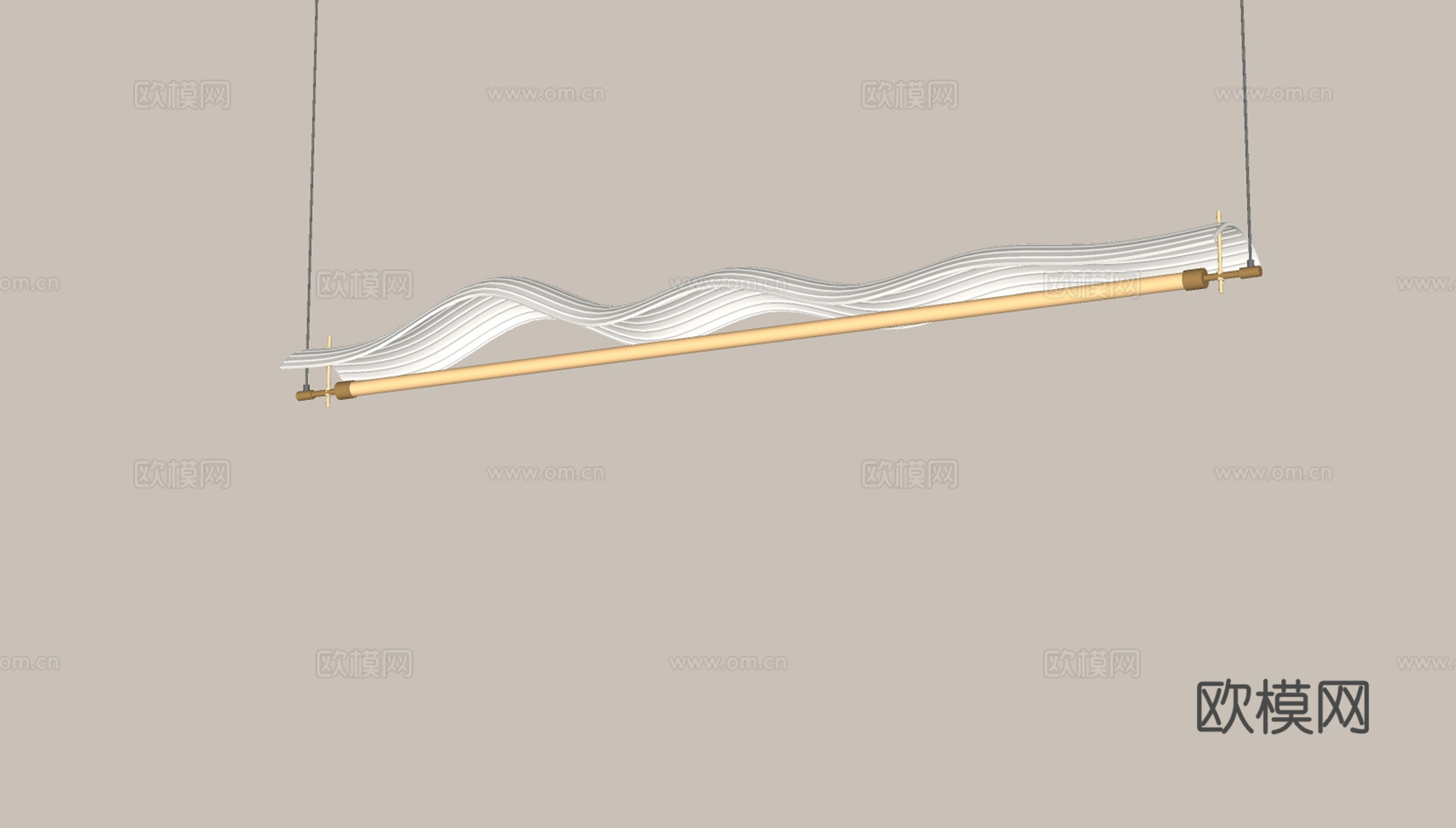 现代极简灯具组合su模型