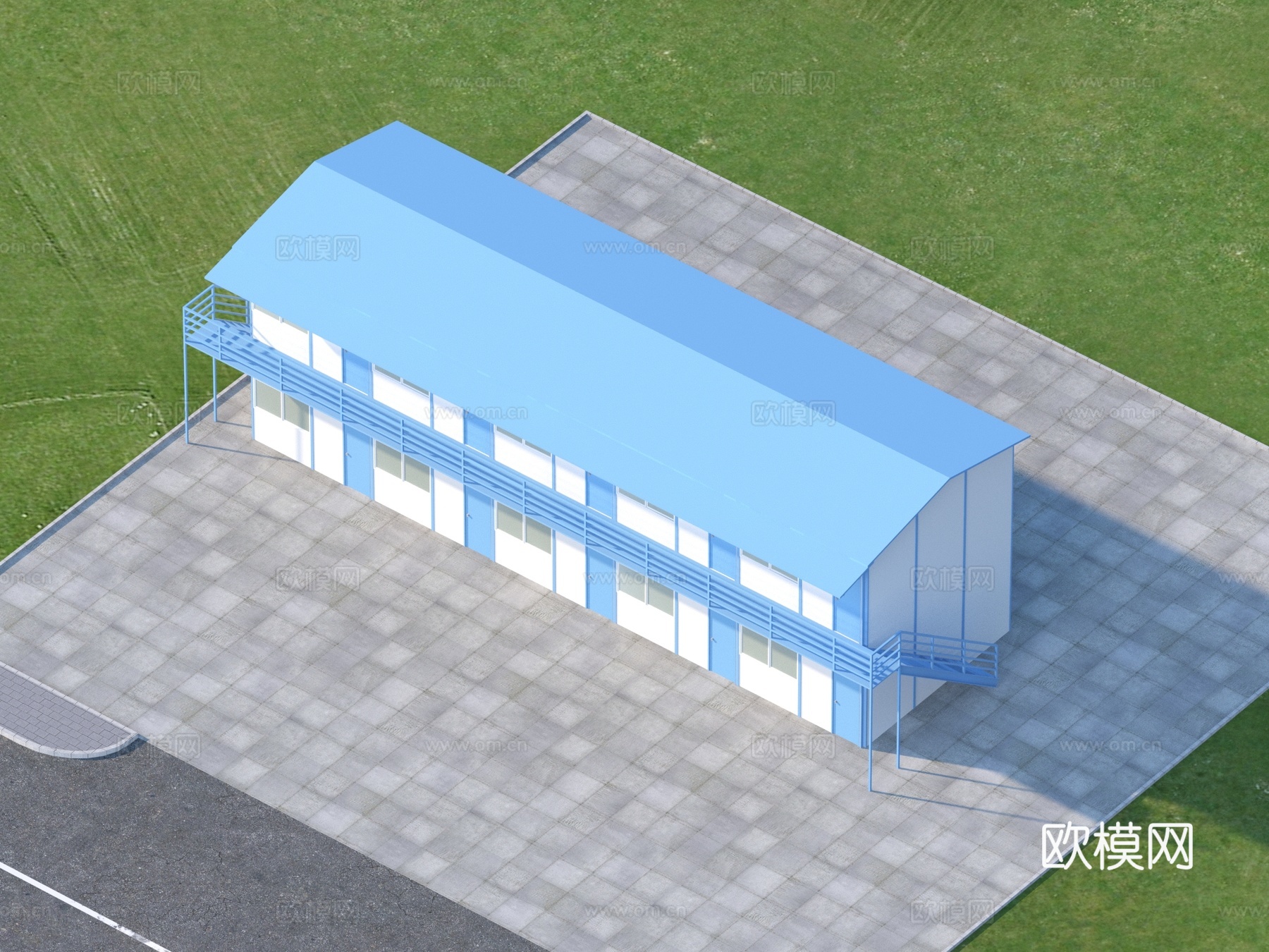 活动板房 施工板房 简易板房3d模型