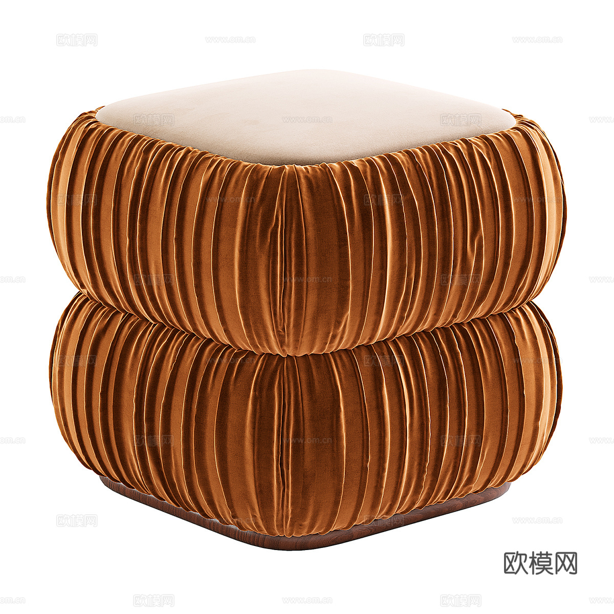 新中式轻奢布艺凳 脚凳3d模型