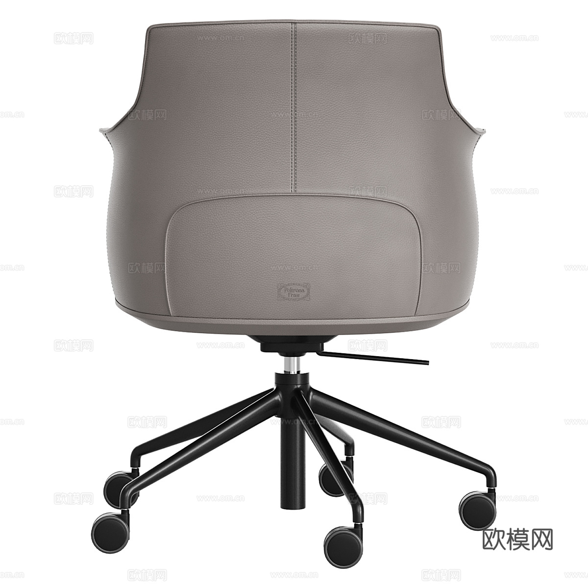 现代意式皮革办公椅3d模型