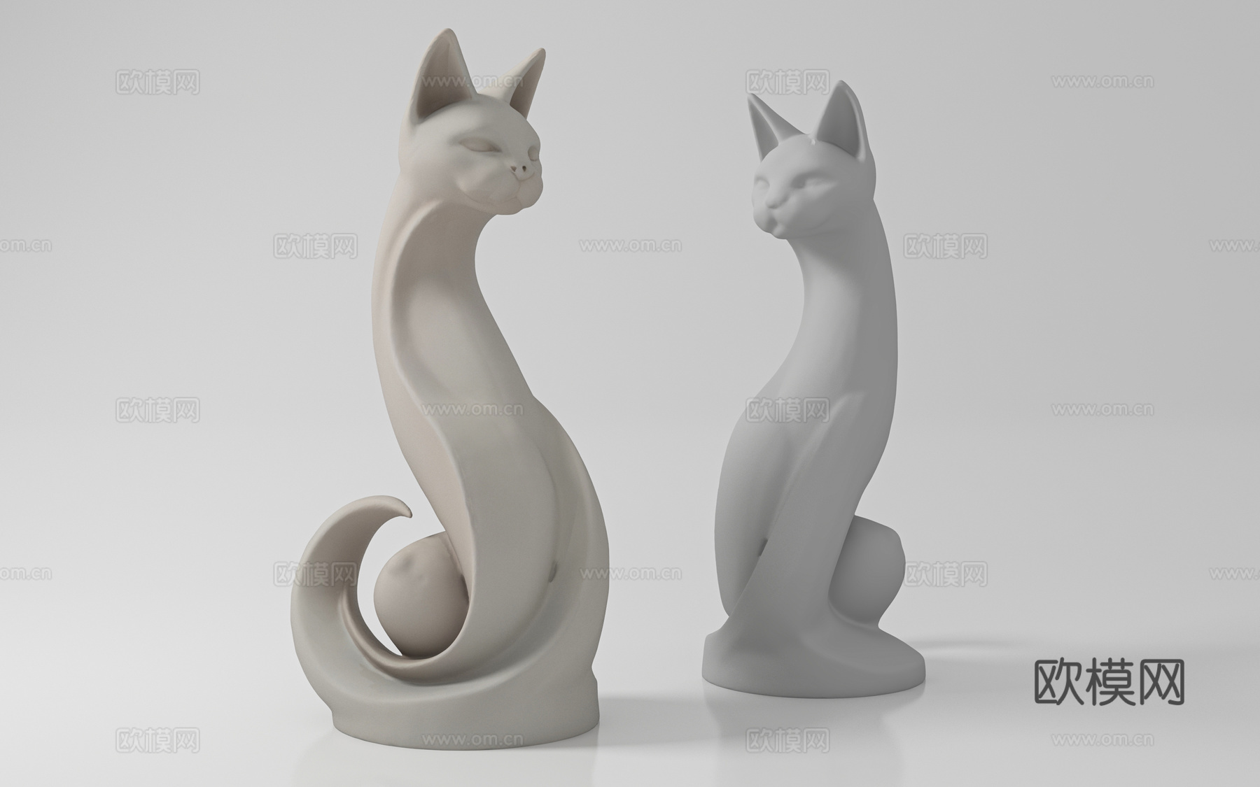 猫 雕塑 艺术品 创意 抽象 工艺品 摆件 手办 美陈 道具3d模型
