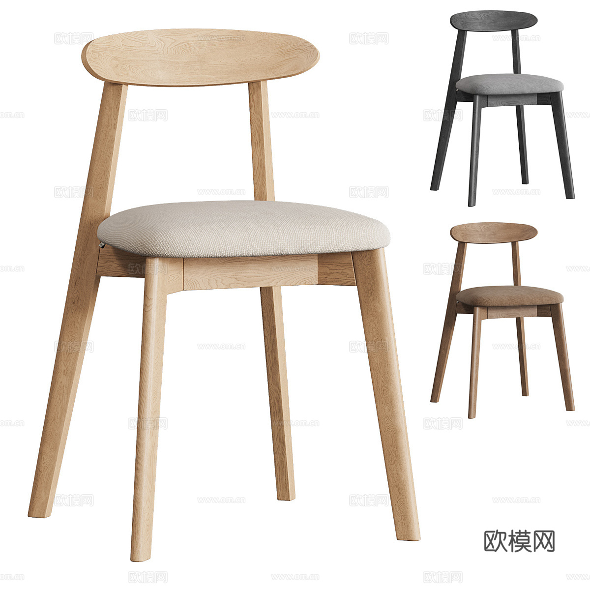 新中式单椅3d模型