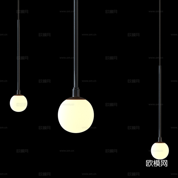 現(xiàn)代意式極簡裝飾吊燈3d模型下載(渲染圖5)