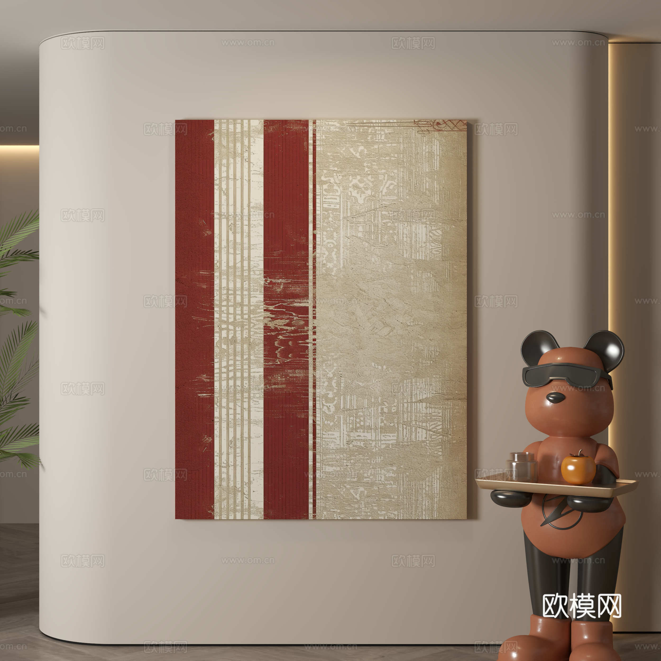 现代挂画 意式挂画 简约挂画 挂画 装饰画3d模型