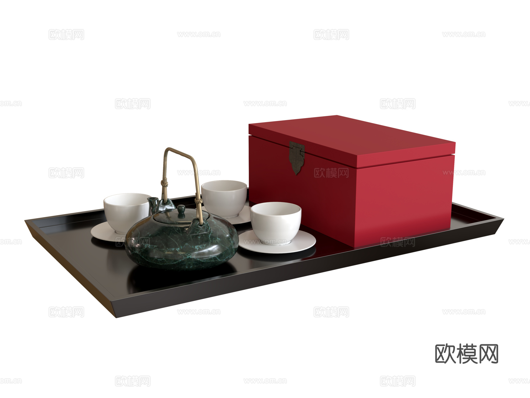茶盘 托盘3d模型
