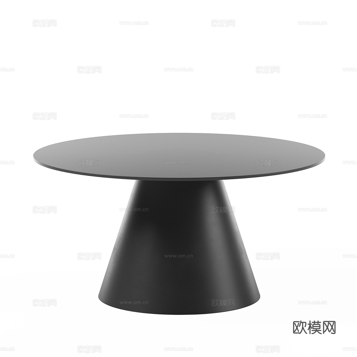 现代意式极简圆餐桌3d模型