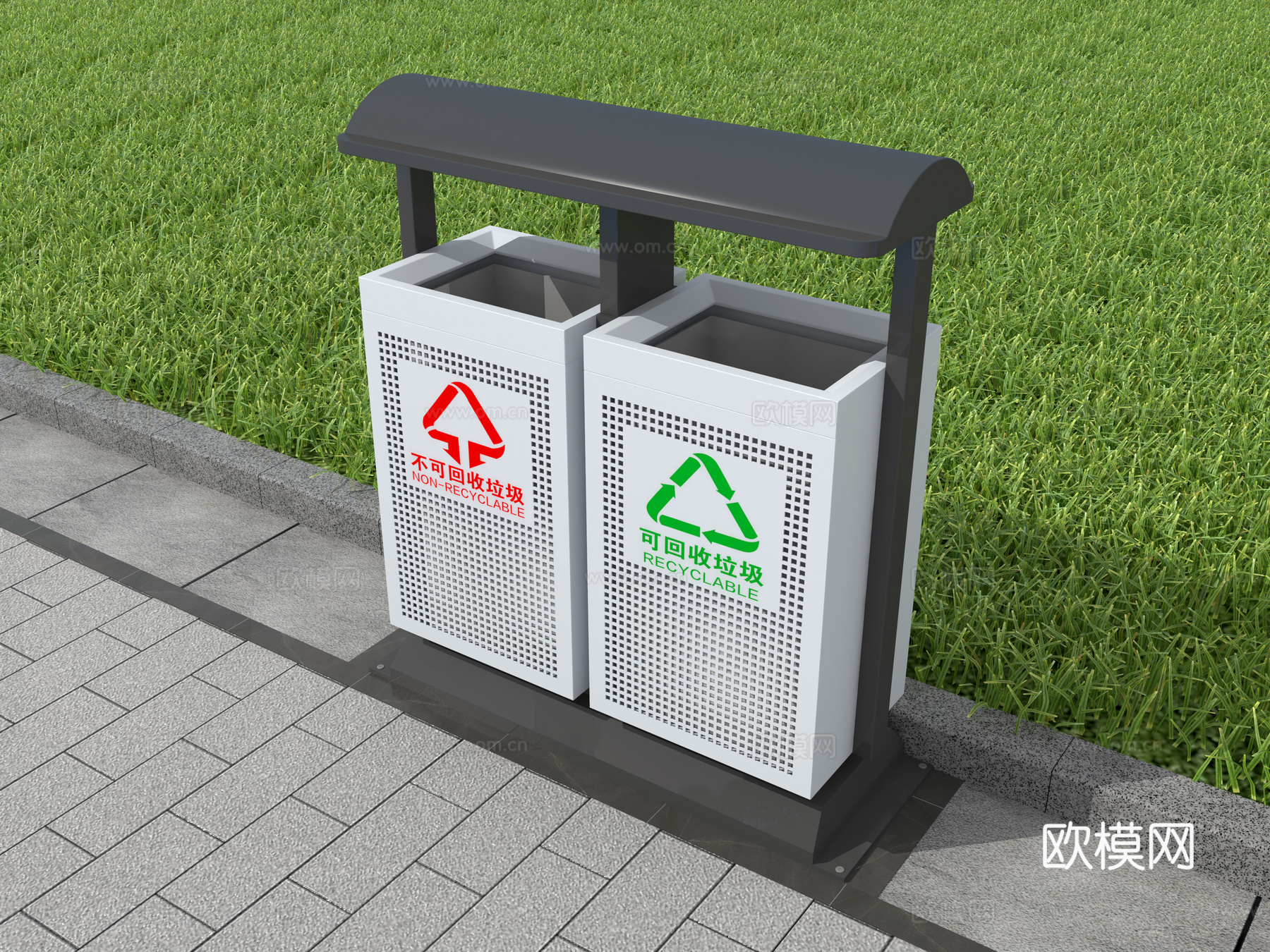 垃圾桶 垃圾箱 垃圾分类  公共设施3d模型