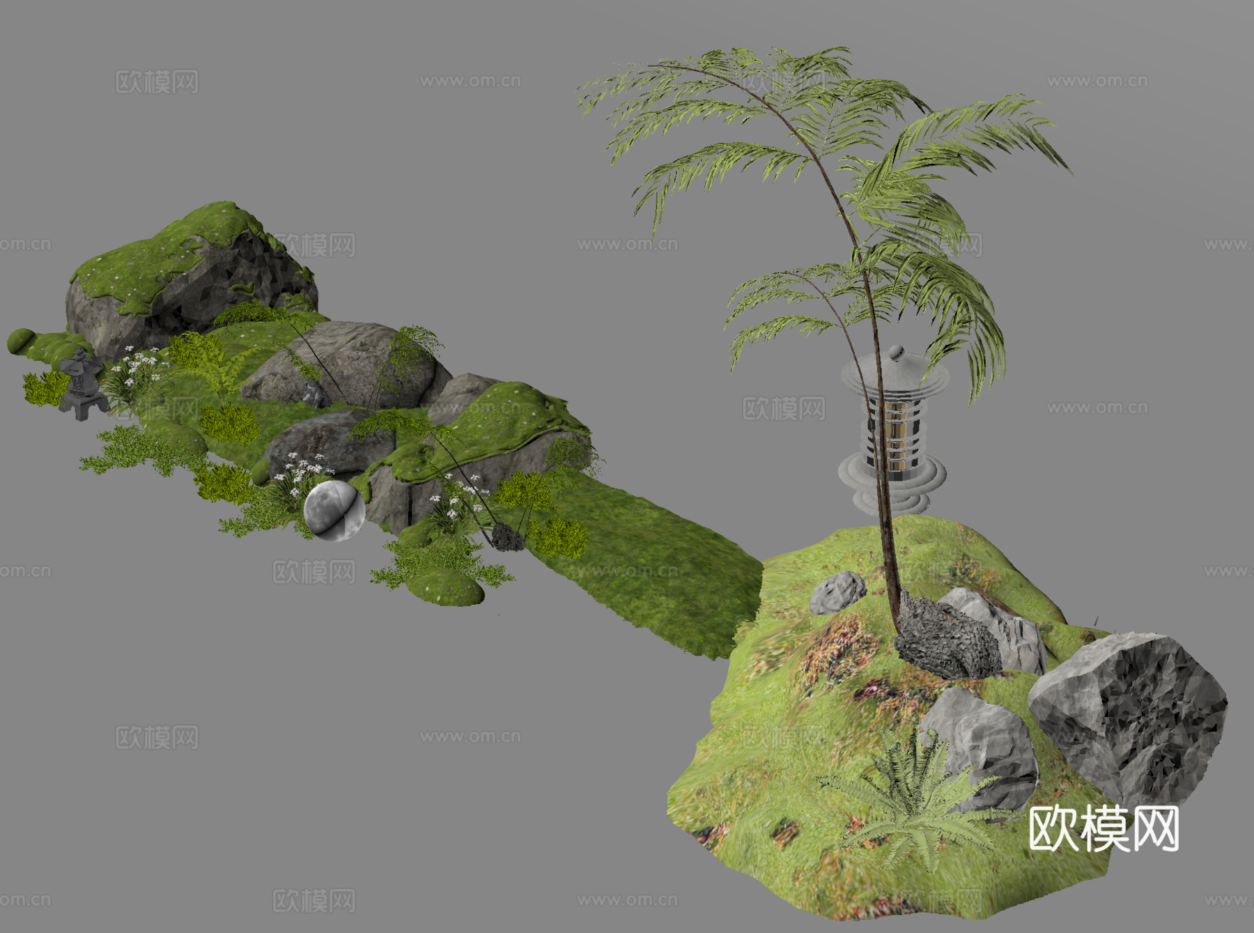 景观小品 庭院小品 植物造景su模型