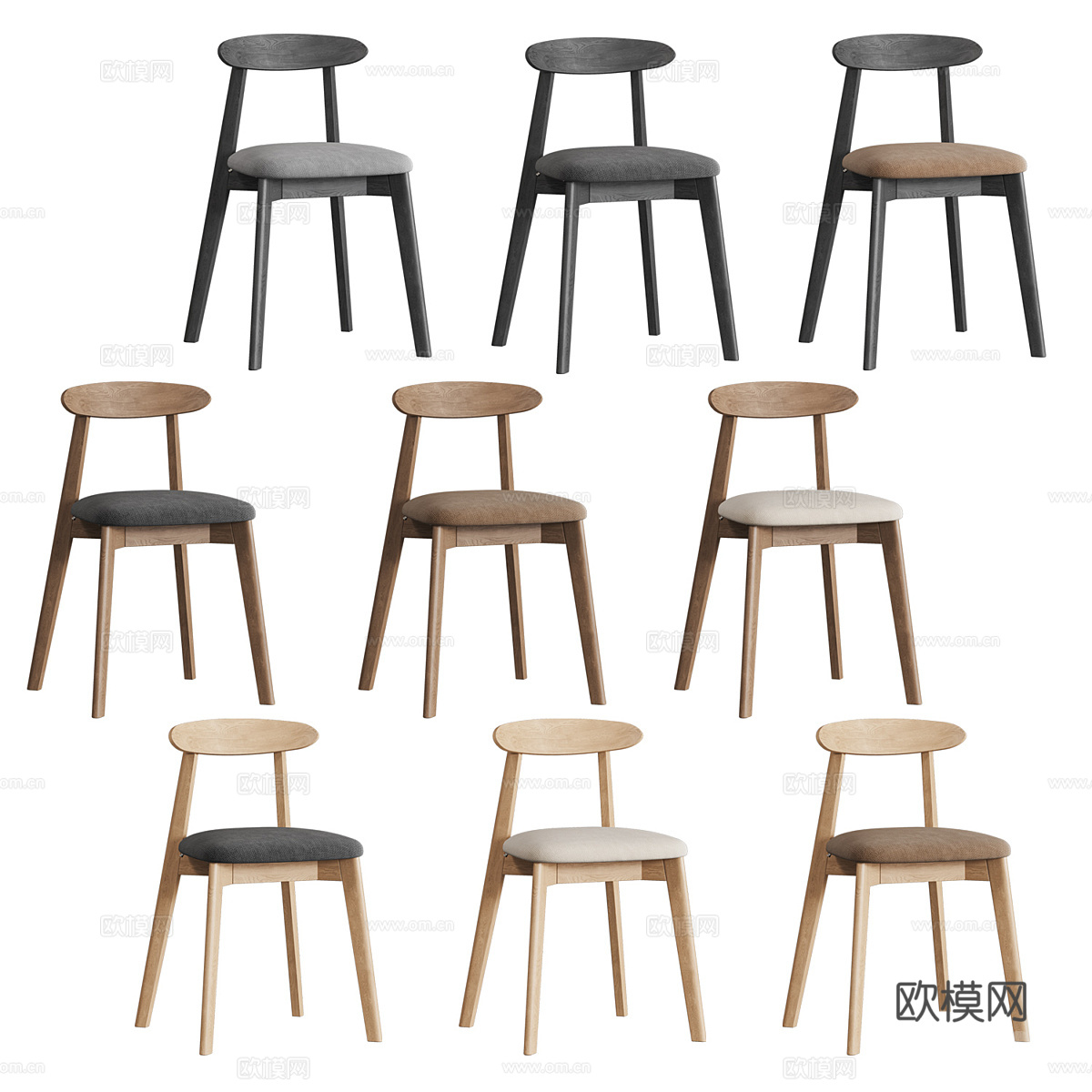 新中式单椅3d模型