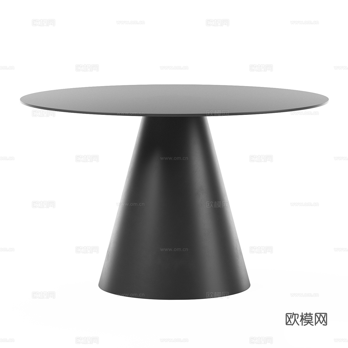 现代意式极简圆餐桌3d模型
